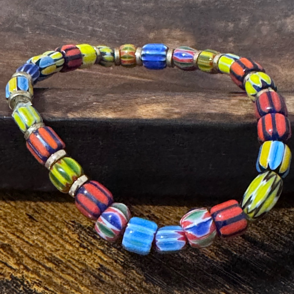 Bohemian colorful Lamp work Beaded Beacelet - Picture 3 of 3